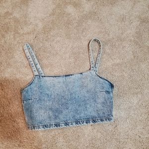 Denim crop top